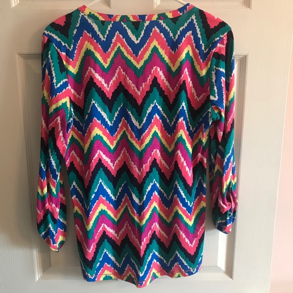 Lilly Pulitzer Colorful Chevron Blouse - Picture 3 of 6